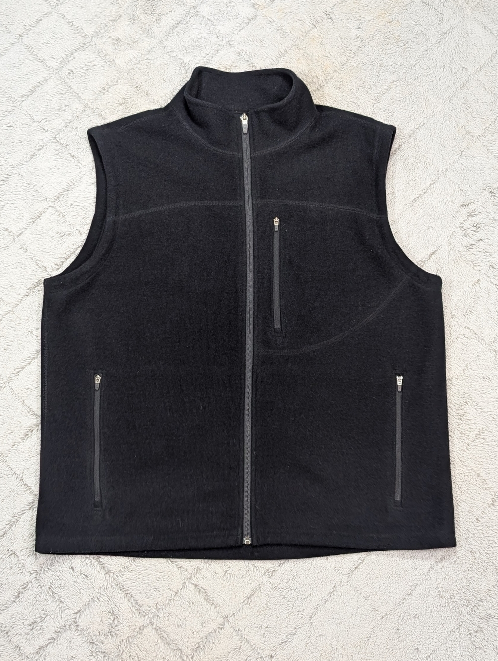 Ibex Vest Jacket Mens XL Black Scout Merino Wool Knit Full Zip Outdoor USA